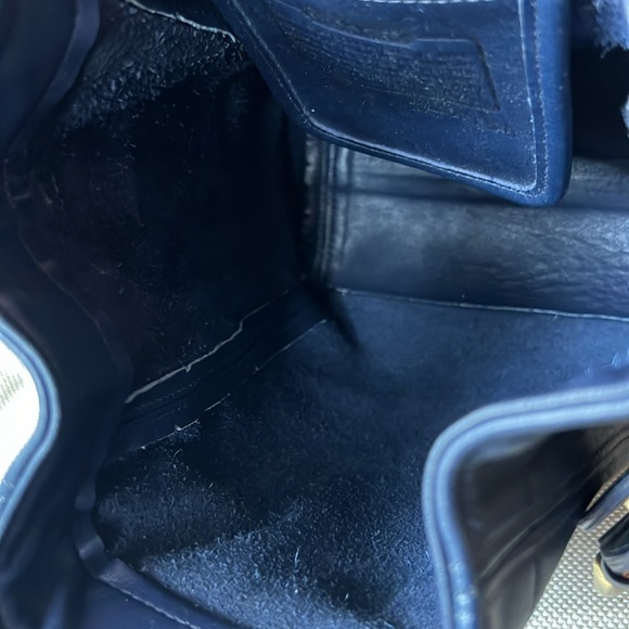 Coach HTF Rare Vintage Soho Navy Set - XXL Feed Duffle, Belted Swing+Pltd Wallet - Picture 9 of 10